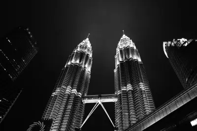 The Kuala Lumpur skyline with the Petronas Towers.