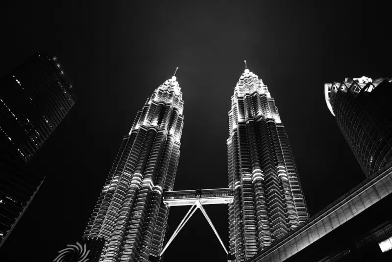 The Kuala Lumpur skyline with the Petronas Towers.