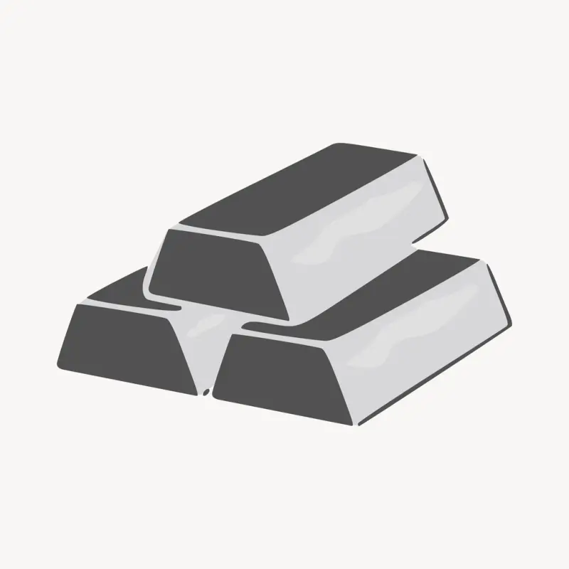 Silver bars photographed close up.
